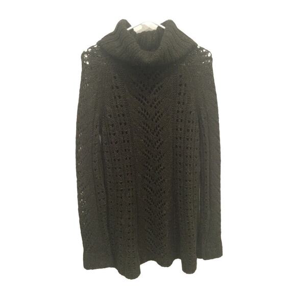 Sleeping on Snow Eldora turtleneck sweater womens M linen green open knit anthro - Picture 5 of 13